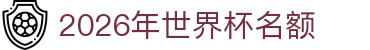 2026年世界杯名额解析：对阵图表、赛程地点与比分直播